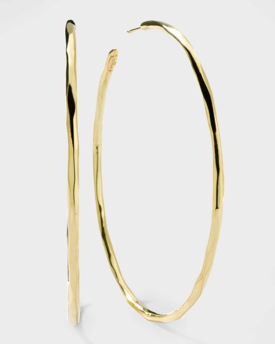 Extra Large Squiggle Hoop Earrings in 18K Gold